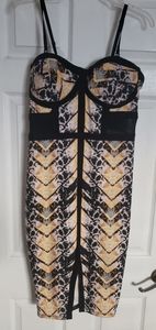 Material Girl Snakeskin print pushup dress